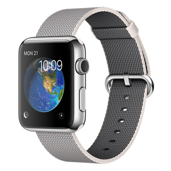 تصاویر ساعت اپل بدنه استیل بند نایلون صدفی 42 میلیمتر، تصاویر Apple Watch Watch Stainless Steel Case with Pearl Woven Nylon 42mm