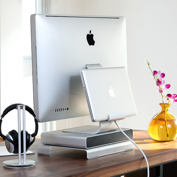 آلبوم iMac and MonitorStand Just Mobile Drawer DW-500، آلبوم پایه ی مک و مانیتور جاست موبایل مدل دراور DW-500