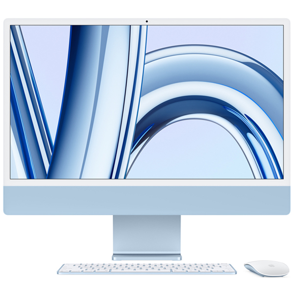تصاویر آی مک 24 اینچ M3 آبی سفارشی هارد 1 ترابایت رم 16 گیگابایت سال 2023، تصاویر iMac 24 inch M3 Blue CTO 10-Core GPU 1TB-16GB 2023
