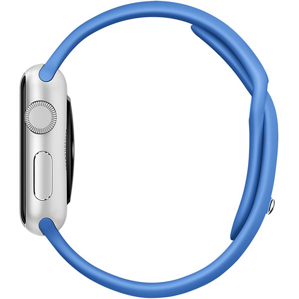 آلبوم ساعت اپل بدنه آلومینیوم نقره ای بند اسپرت آبی رویال 42 میلیمتر، آلبوم Apple Watch Watch Silver Aluminum Case with Royal Blue Sport Band 42mm