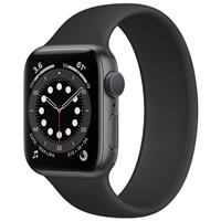 Apple Watch Series 6 GPS Space Gray Aluminum Case with Black Solo Loop 44mm، ساعت اپل سری 6 جی پی اس بدنه آلومینیم خاکستری و بند سولو لوپ مشکی 44 میلیمتر