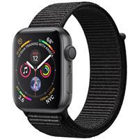 Apple Watch Series 4 GPS Space Gray Aluminum Case with Black Sport Loop 44mm، ساعت اپل سری 4 جی پی اس بدنه آلومینیوم خاکستری و بند اسپرت لوپ مشکی 44 میلیمتر