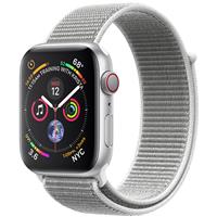 Apple Watch Series 4 Cellular Silver Aluminum Case with Seashell Sport Loop 44mm، ساعت اپل سری 4 سلولار بدنه آلومینیوم نقره ای و بند اسپرت لوپ صدفی 44 میلیمتر